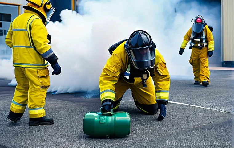 소방안전관리사와 비상대응 매뉴얼 - **A highly advanced fire safety control room in a gleaming, futuristic skyscraper.** A diverse team ...