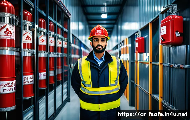 소방안전관리사와 관련된 국제 자격증 - A professional Middle Eastern fire safety officer wearing a neatly fitted uniform with safety insign...